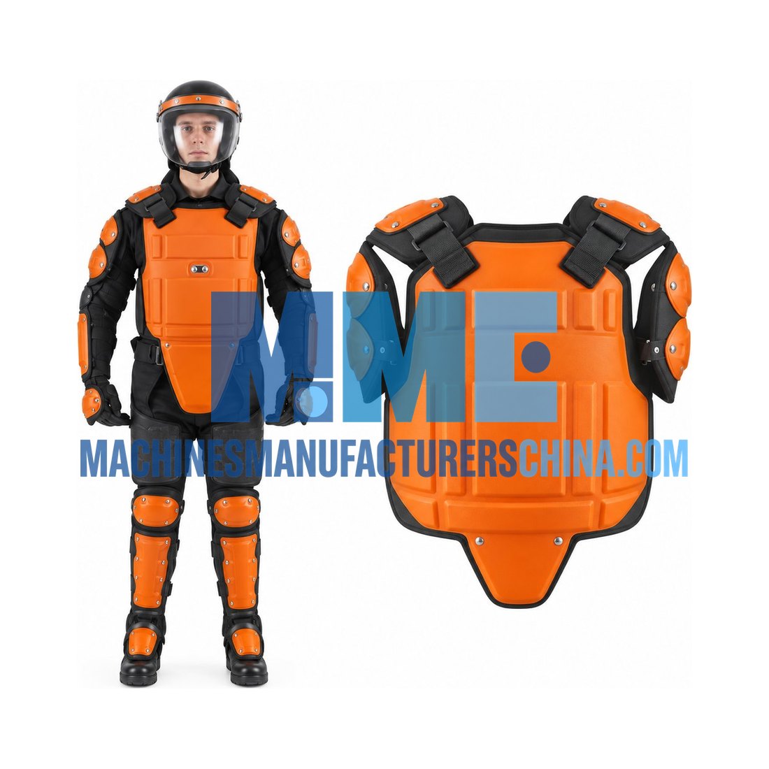 Army ABS And PC Plastic Anti Riot Armour Hard Shell With Foam Inner Padding — Army Equipment