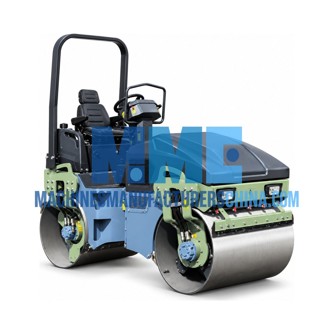 Construction Tandem Drum Full Hydraulic Driven 1.8 Ton Vibratory Road Roller — Construction Machinery