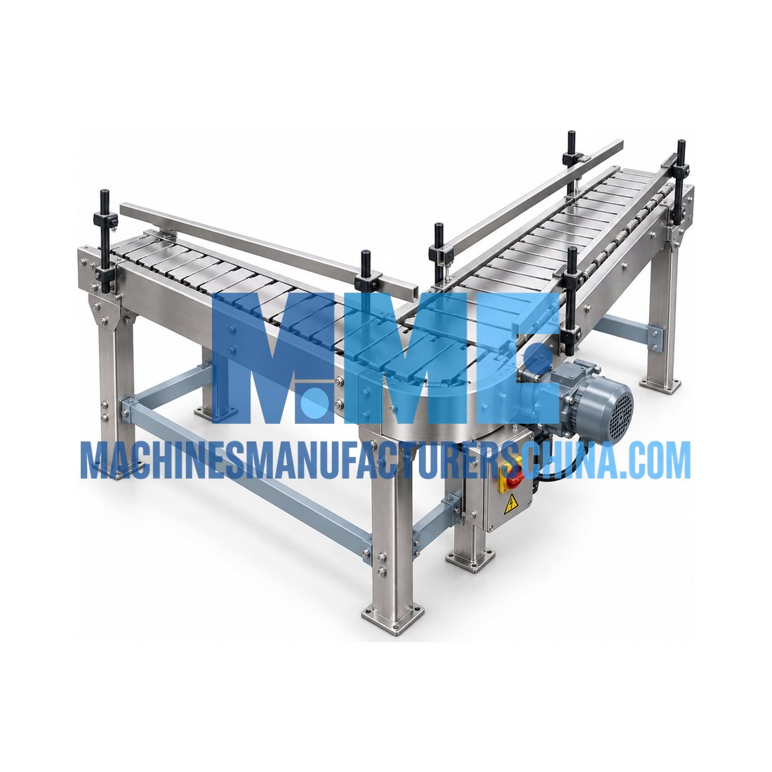 Food L Shape SS Slat Chain Conveyor — Food Processing Machines